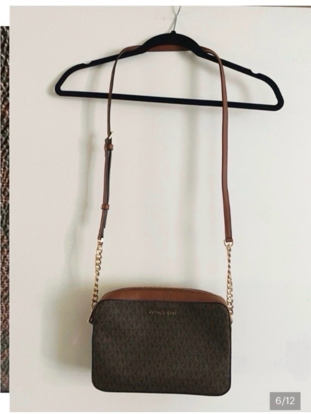 MICHAEL KORS Brown MK Logo Crossbody Bag - Picture 4 of 10
